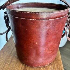 Madewell Brown Leather Shoulder Bag with Vintage Charm